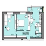 2 кімнатна квартира на 65,97 м² на 6 поверсі — ЖК Правильний Вибір у місті Дніпро